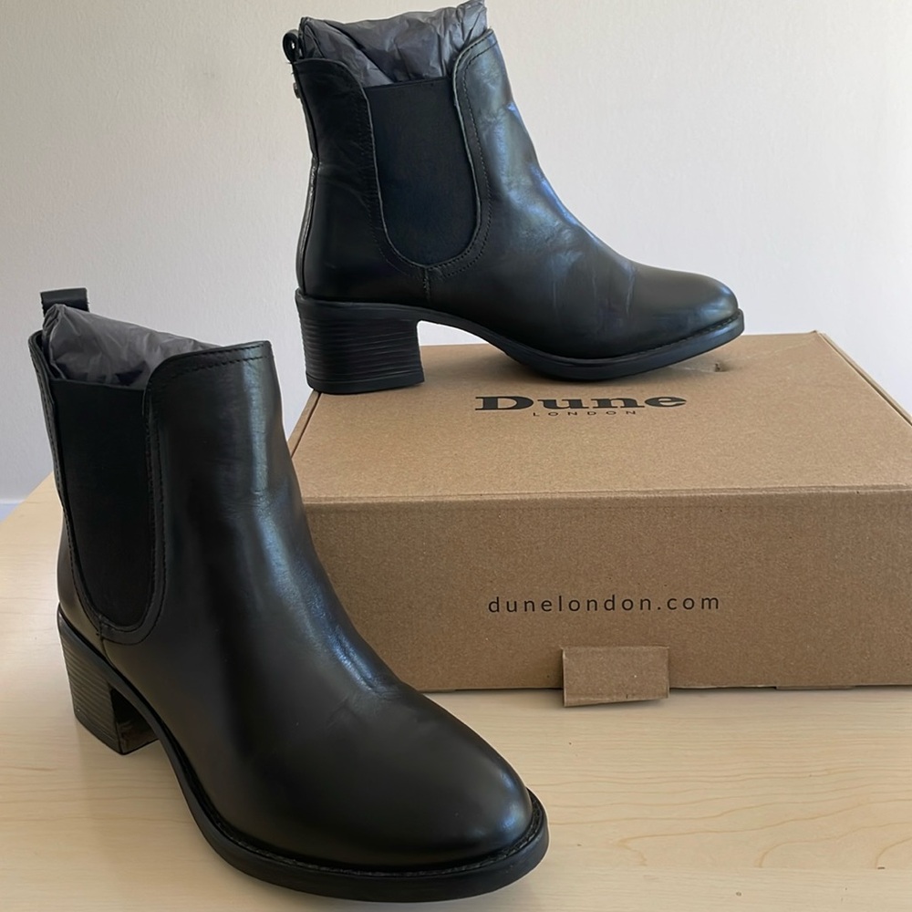 Dune leather bootie 39